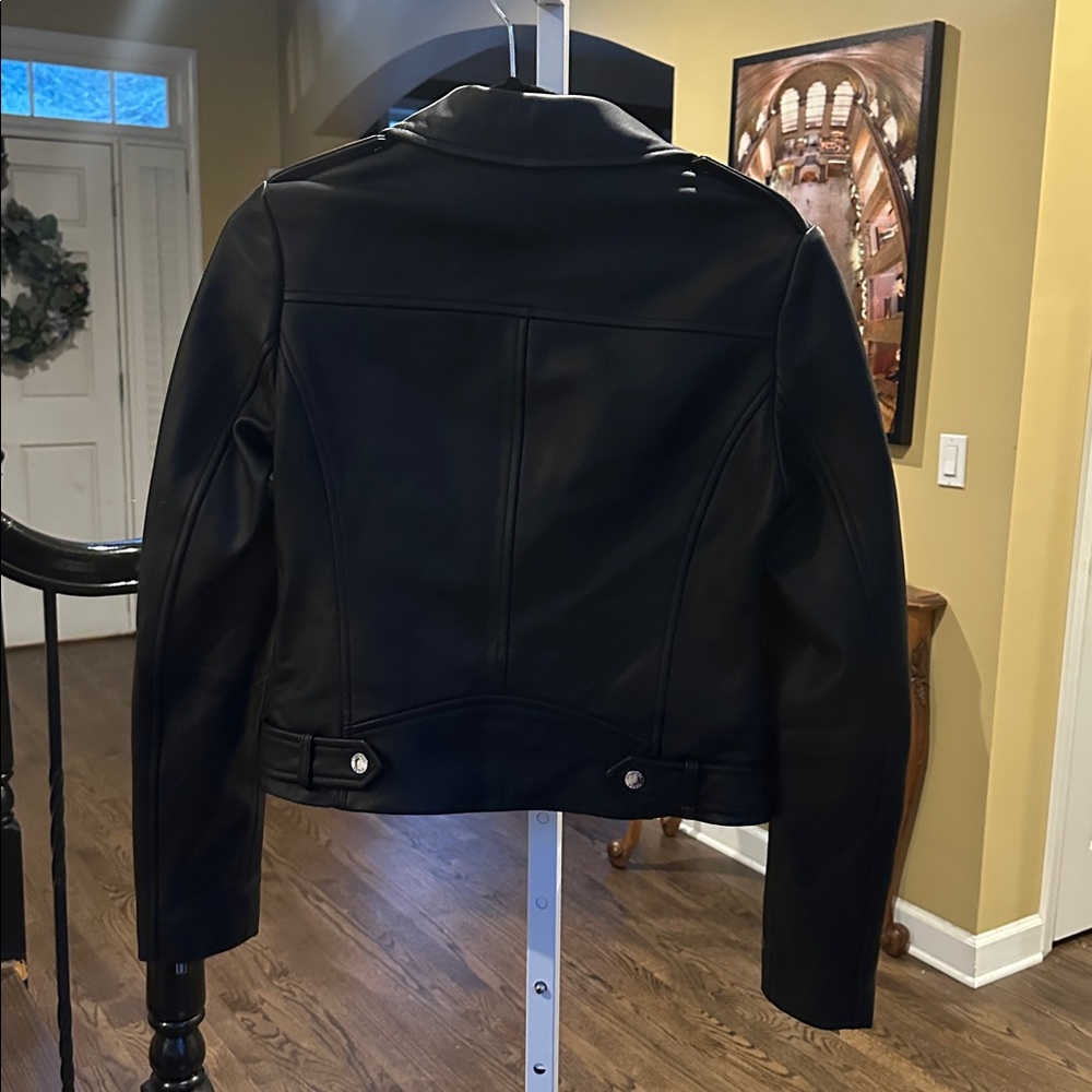 Michael, Michael Kors Black Genuine Lamb Leather Jacket - Like New! - Picture 5 of 13